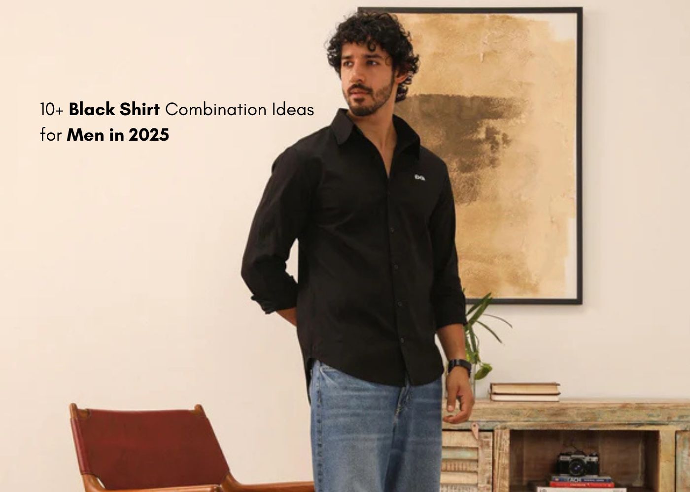 Pant Shirt Combination Black And Tan Men's Outfits Black